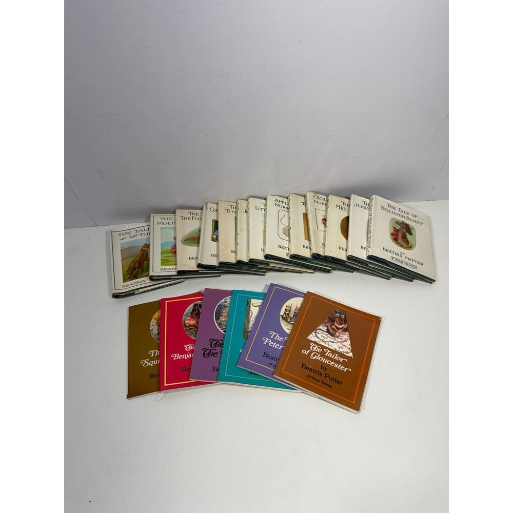 Beatrix Potter Vintage Book Lot Peter Rabbit F Warne & Co Dover Editions 19pc